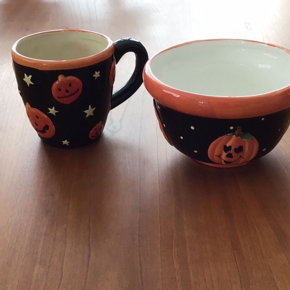 Halloween Mug and Candy Bowl